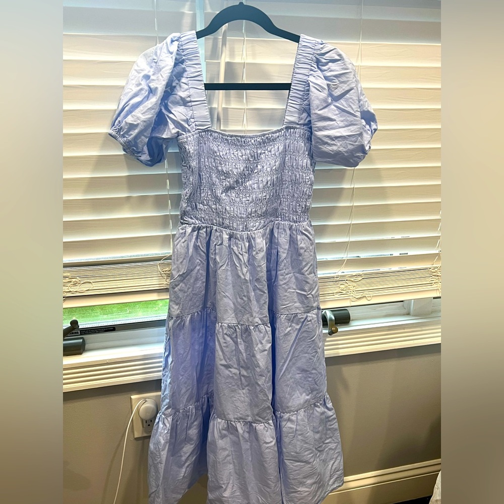Smock Tier midi dress